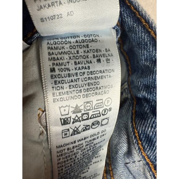 Levi’s Baggy Dad Straight Leg Distressed Denim Blue Jeans Women’s Size 27 - Picture 11 of 11